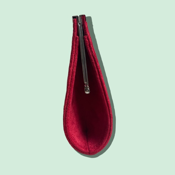 NWOT Red Orange Pink Blue Teal Wave Rainbow Soft Clutch Purse - Picture 5 of 9